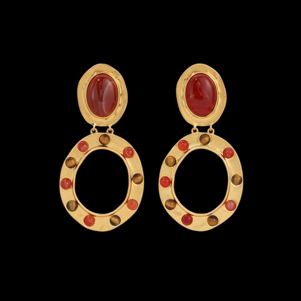 House of Harlow Elyse doorknocker earrings